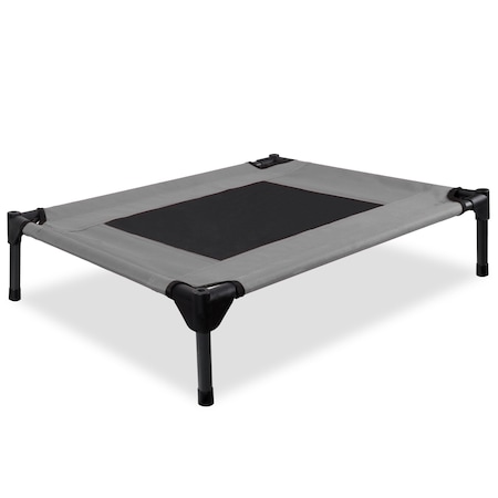 Edenbranch Raised Pet Bed - Grey and Black 702001G
